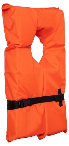 Orange Adult US Coast Guard Approved Type II Keyhole Life Jacket - Open Side Flotation Vest
