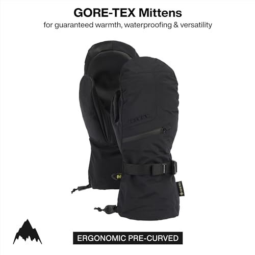Burton Gore-Tex Insulated Snowboard Mittens - Waterproof Winter Gloves, Men’s Large, Touch Screen Compatible