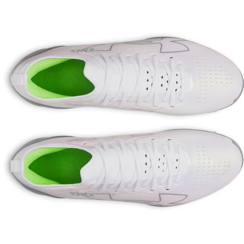 Men's Football Cleats - Under Armour Blur Pro Molded TPU - 11.5 White/Silver/Halo Gray