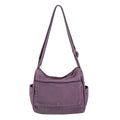 Purple Canvas Crossbody Messenger Bag for Women & Men - Vintage Style