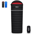 QEZER Ultralight Down Sleeping Bag for Adults - Black, 41°F-54°F, 600 Fill Power