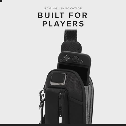 Gaming Sling Bag for Esports Devices - Black, 12 x 5.8 x 2.5 Inches - Variation: Black
