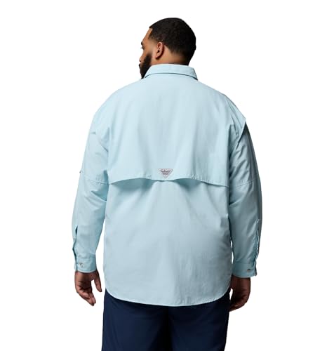 Columbia Men's PFG Bahama II Long Sleeve Shirt Large Marine Light - Fishing & Sun Protection