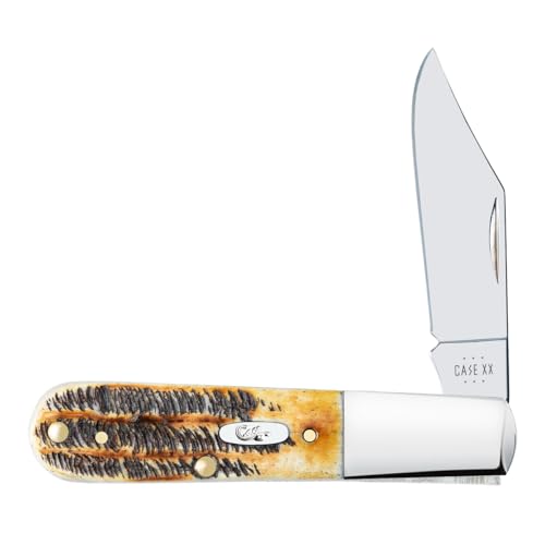 Case CA65339 Bonestag 6.5" Pocket Knife with Mirror Finish Stainless Steel Blades
