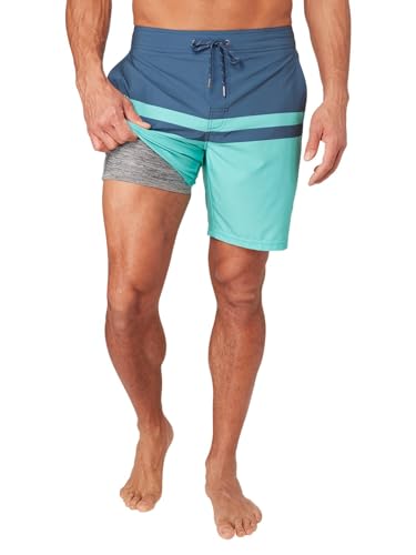 Fair Harbor Ozone Men's 10" BreezeKnit Swim Trunks - Quick Dry, Performance, Medium Jade