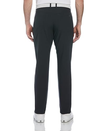 Men's Heather Golf Pants - 42W x 32L Caviar Heather Slim Fit Moisture-Wicking Sun Protection