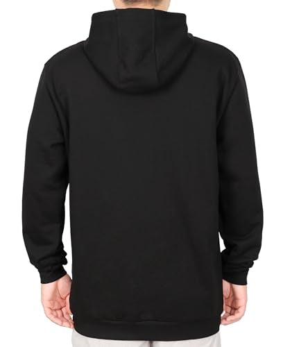 X-Large Black Flame Resistant Heavyweight Hoodie - 14oz Fleece Pullover