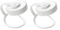 Nalgene 32oz Wide Mouth Water Bottle Cap Replacement - White Loop Top Lid (2-Pack)