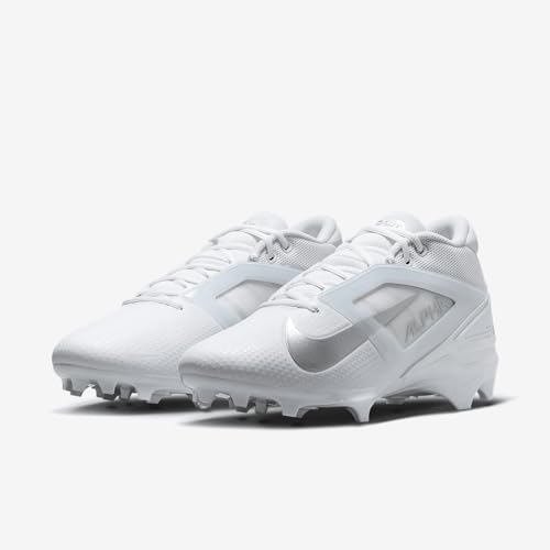 Nike Alpha Menace 4 Pro NRG Football Cleats White/Metallic Silver 8