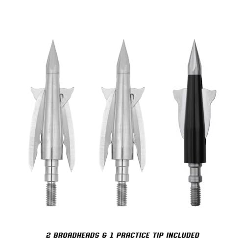 Titanium Broadheads for Hunting - Fast Deploying, Bone-Evading 125 Grain 2 Pack