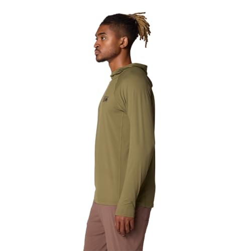 Men's Crater Lake Hoody - Large Combat Green, UPF 50+ Sun Protection for Hiking & Camping