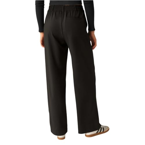 Women's Wide Leg Trousers - Black, Small, Comfortable Yoga & Casual Pants