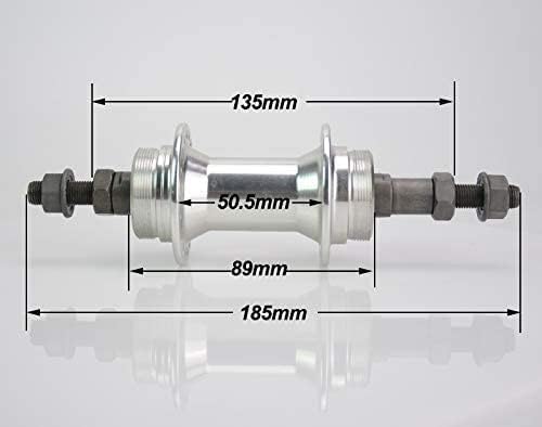 DONSP1986 Bicycle Wheel Part Bicycle Rear Hub 32 Hole,Rear Width 135mm,Double Thread,Alloy Alum Bike Hub