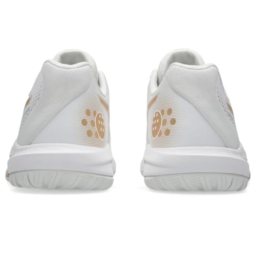ASICS Women's Gel-Dedicate 9 Pickleball Tennis Shoes White/Champagne 8.5