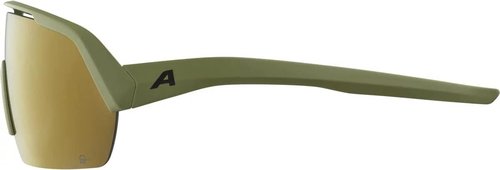 ALPINA Mirrored & Contrast-enhancing Anti-fog Cycling Glasses for Men & Women, 100% UV Protection, TURBO HR Q-LITE, olive matt, one size