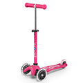 Light Pink Micro Kickboard Mini 3-Wheel Toddler Scooter with LED Lights
