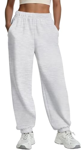 Women's Oversized Drawstring Lounge Sweatpants with Pockets - Small / Chestnut Brown