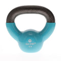 Cast Iron Vinyl Coated Kettlebell for Strength Training - Multiple Weights