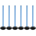 6 Pack 3.3 FT Soccer Agility Poles Set with Rubber Bases - Speed & Training Equipment