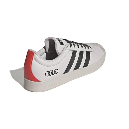 adidas VL Court Audi Motorsport Shoes - Chalk Pearl/Utility Black/Red - Unisex Sneakers