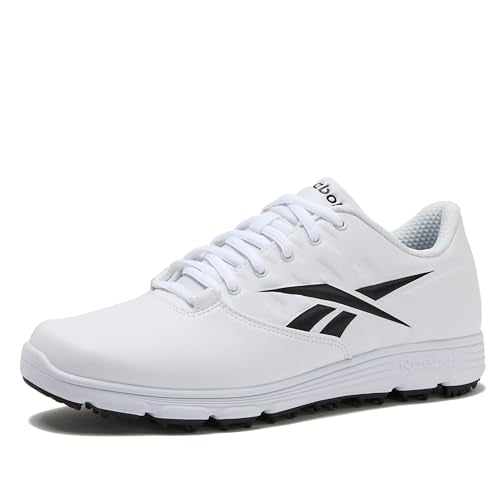 Reebok Mens Spikeless Golf Shoes - 12 X-Wide White/Black/White