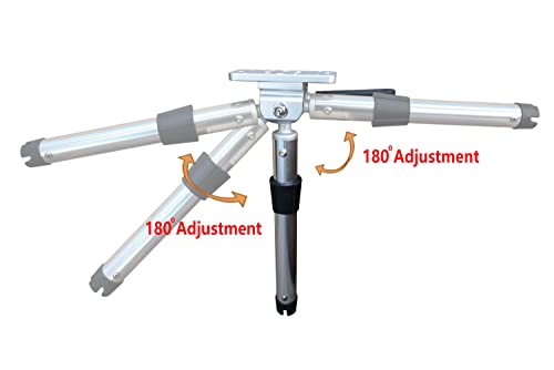 Brocraft Marine Aluminum Adjustable Grill Mount for Boat BBQ & Rod Holders