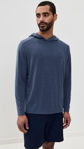 Men's Lightweight Hoodie - Soft, Breathable UPF 50 Sun Protection, X-Large Navy Blazer