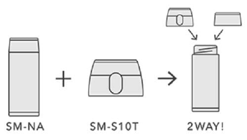 Zojirushi SM-S10T-BA Mug Bottle Stopper Set (W x D x H): 2.4 x 2.8 x 1.8 inches (6 x 7 x 4.5 cm), Black