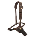 Tourbon Adjustable Leather Chest Rig Holster with Ammo Pouch for Hunting and Shooting