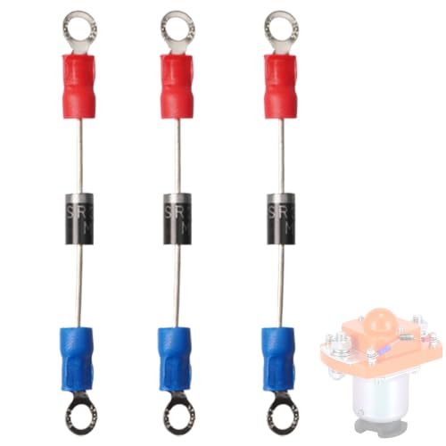 3 Pack 36V Golf Cart Precharge Resistor and Diode Set - 3 Amp Compatible