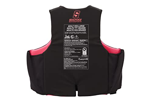 Seachoice Evoprene Multi-Sport Life Jacket Pink/Black 3XL USCG Level 70 Child to Adult