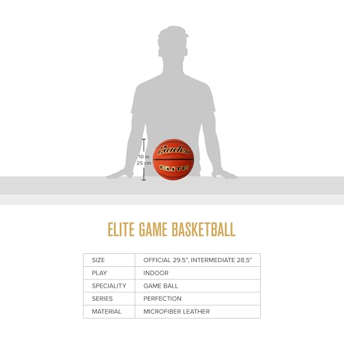 Baden Elite Indoor Composite Basketball 28.5"/29.5" | Premium Microfiber Grip