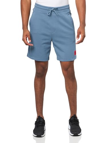 Men's Square Logo Jersey Shorts - Large / China Blue - Pull-On Style