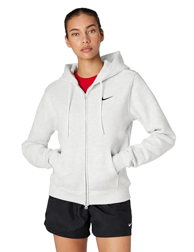 Nike Women's Full Zip Fleece Hoodie Medium Birch Heather/Black - Studio Comfort