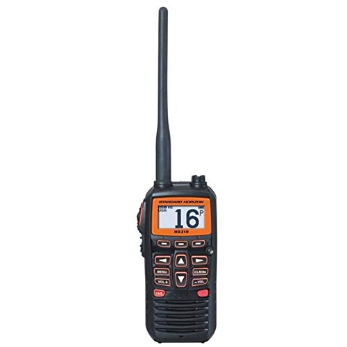 Standard Horizon HX210 Floating Marine VHF Radio with Emergency Strobe, 6W