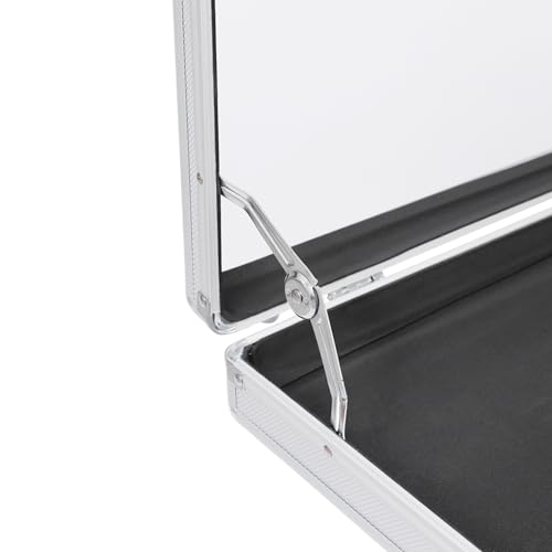 QTYORD 1pcs Aluminum Glass Card Display Case - Large 34" x 22" Lockable Trade Show Jewelry & Collectible Card Holder