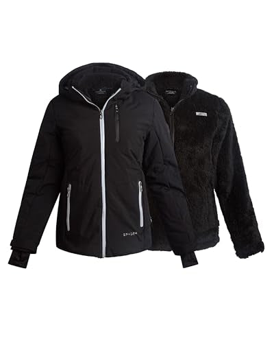 Spyder Women's 3-in-1 Reversible Ski Jacket Medium Black Raven