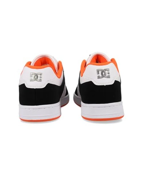 DC Men's Manteca 4 Skate Shoe, Black/White/Orange, 7