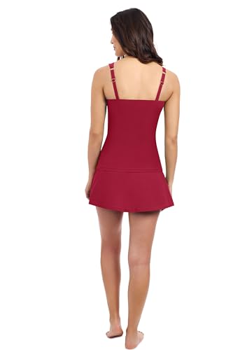 Profile by Gottex Women's D-Cup Tankini Top Brick Size 36 Tutti Frutti with Underwire