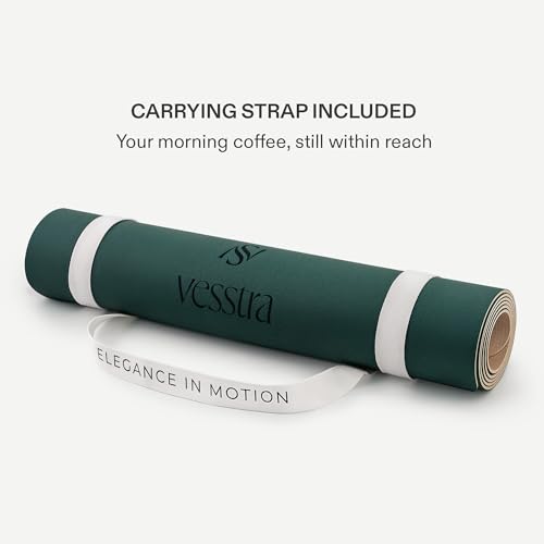 Dark Green Premium Yoga Mat 4mm Non-Slip PU & Natural Rubber for Yoga & Pilates