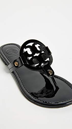 Tory Burch Women's Miller Sandals - Black Patent, Size 7
