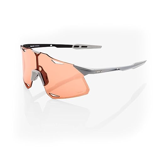 Matte Stone Grey Hypercraft Sport Cycling Sunglasses - Hiper Coral Lens