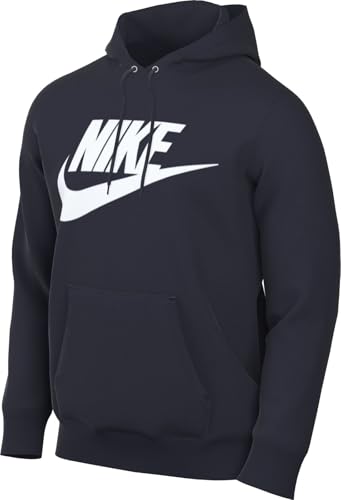 Nike Men's XX-Large Obsidian/White Pull-over Fleece Hoodie - Casual Sweatshirt