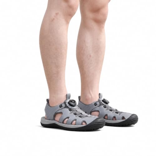 PGM Men's Golf Sandals - Closed Toe Spiked Shoes with Dial Closure, Variation 12