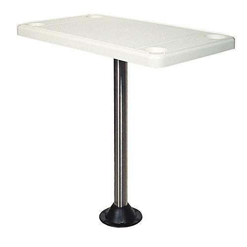28x16x26 Inch Off-White Marine Rectangular Table Kit - Boat Accessory