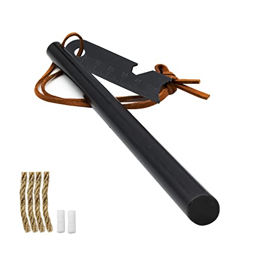 Fire Starter Survival Kit with Ferro Rod, Multi-Tool Striker & Tinder Rope