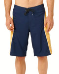 Rip Curl Men's Mirage Panel Beater 22" Boardshorts Navy/Yellow - Eco-Friendly Quick Dry Swimwear