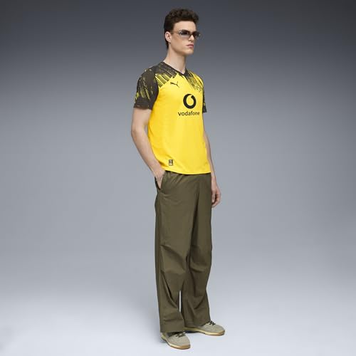 PUMA Men's Borussia Dortmund 25/26 Home Replica Soccer Jersey Large Yellow/Black