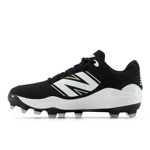 New Balance Men's Fresh Foam 3000 V7 Molded Baseball Shoes - Black/White, Size 10.5