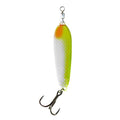 War Eagle Jigging Spoon Fishing Lure with Built-in Swivel & EWG Treble Hook - Cole Slaw / 7/8 oz